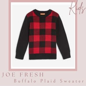 Joe Fresh Buffalo Plaid Crew Neck Sweater